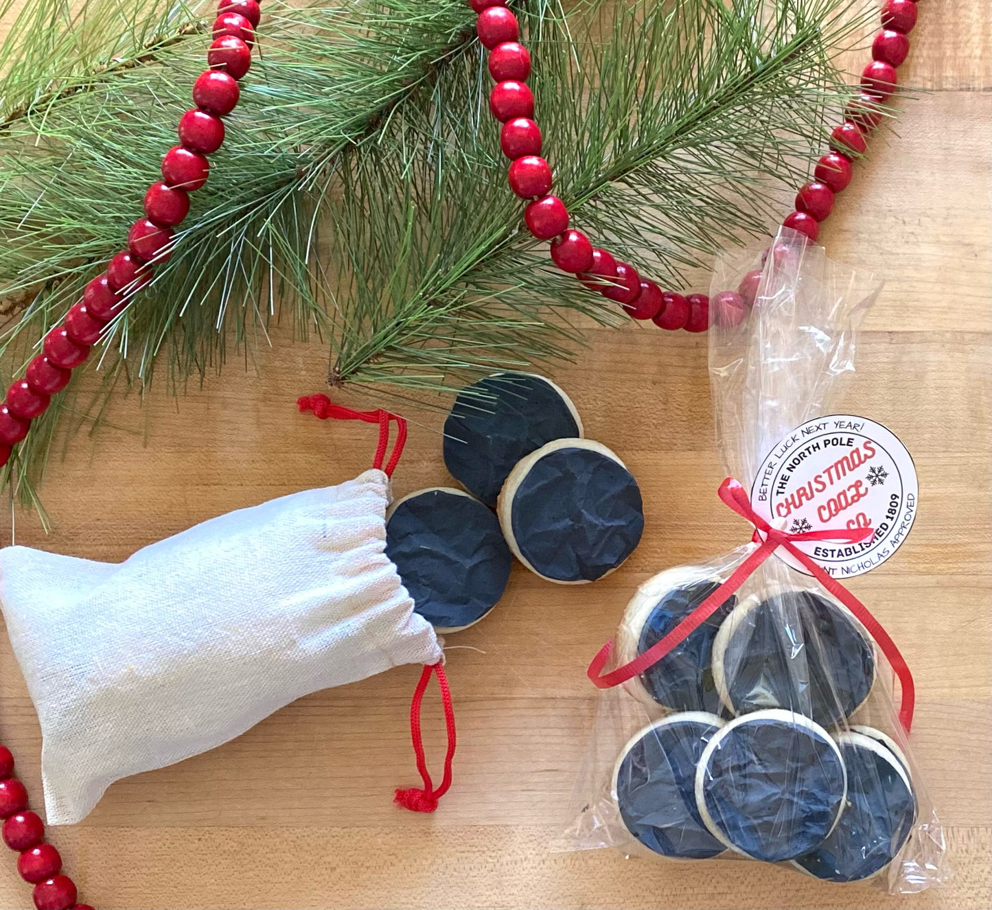 Bag of Coal Cookies